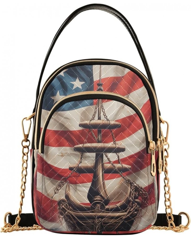 USA Flag and Board Women's Crossbody Handbags Cell Phone Purse Crossbody Usa Flag and Board $10.69 Shoulder Bags