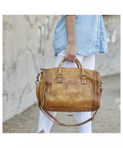 Genuine Leather Cambria Satchel Chestnut $115.28 Satchels