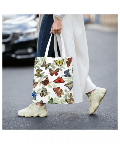 Butterfly Single Shoulder Fashion Canvas Tote Shopping Bags Handbags For Men And Women Butterfly40 $11.72 Totes