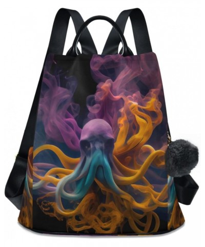 Women Fashion Backpack - Abstract Fluid Octopuses, Anti Theft Casual Daypack Shoulder Bag Purse for Travel Work 15 inches $19...