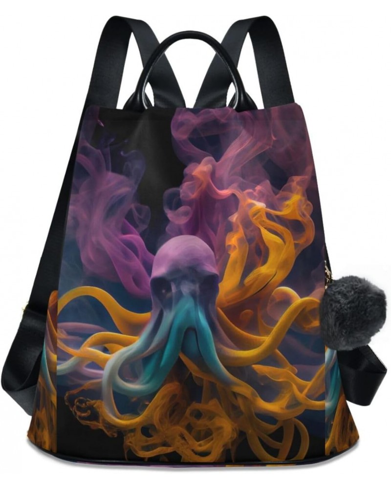 Women Fashion Backpack - Abstract Fluid Octopuses, Anti Theft Casual Daypack Shoulder Bag Purse for Travel Work 15 inches $19...