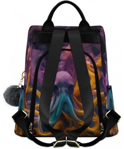 Women Fashion Backpack - Abstract Fluid Octopuses, Anti Theft Casual Daypack Shoulder Bag Purse for Travel Work 15 inches $19...