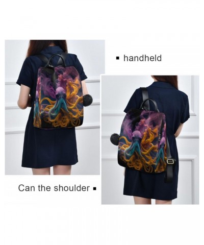 Women Fashion Backpack - Abstract Fluid Octopuses, Anti Theft Casual Daypack Shoulder Bag Purse for Travel Work 15 inches $19...