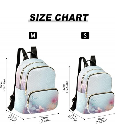 Women's Small Fashion Backpack Elegant Flower Butterfly Print Ladies Travel Daypack Aesthetic Shoulder Bag 11.4×6.1×14.1 IN $...