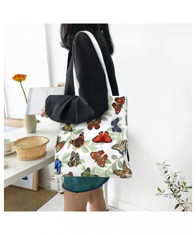 Butterfly Single Shoulder Fashion Canvas Tote Shopping Bags Handbags For Men And Women Butterfly40 $11.72 Totes