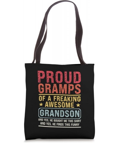 Proud Gramps of a Grandson Gramps & Grandson Tote Bag $14.27 Totes