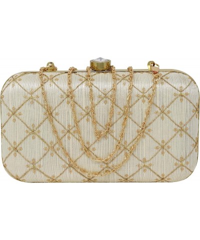 Women and Girls Box Clutch Beige Box $32.55 Clutches