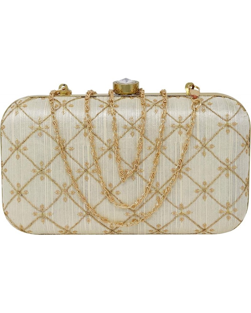 Women and Girls Box Clutch Beige Box $32.55 Clutches