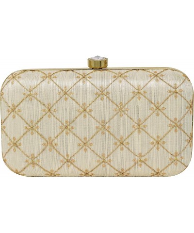 Women and Girls Box Clutch Beige Box $32.55 Clutches