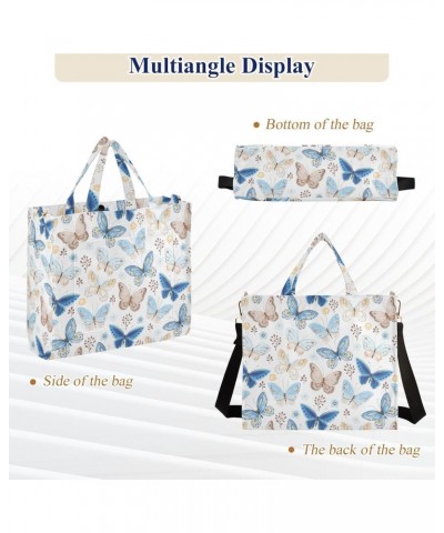 Women Retro Butterfly Corduroy Tote Bag Casual Handbags Fashion Shoulder Hobo bag $11.02 Totes