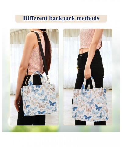 Women Retro Butterfly Corduroy Tote Bag Casual Handbags Fashion Shoulder Hobo bag $11.02 Totes