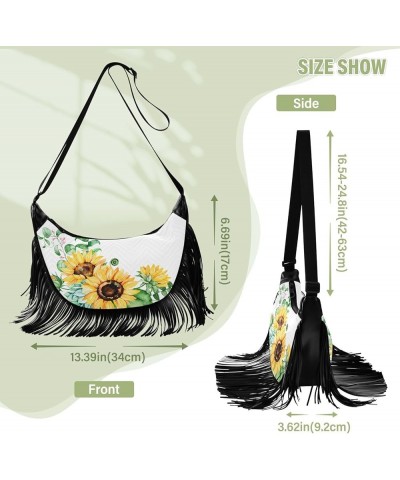 Women Fringe Tassel Cross Body Bag Leisure Shoulder Bag Color317 $12.69 Crossbody Bags