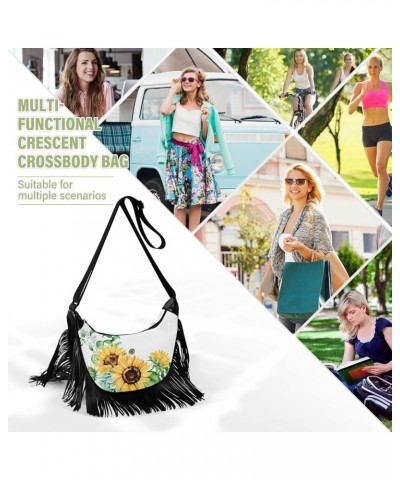 Women Fringe Tassel Cross Body Bag Leisure Shoulder Bag Color317 $12.69 Crossbody Bags