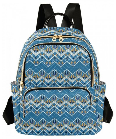 Aztec Style Mini Backpack Purse for Women, Ethnic Chevron Wave Travel Backpack Fashion Backpack Handbag Shoulder Bag Small Ca...