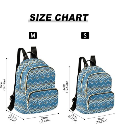 Aztec Style Mini Backpack Purse for Women, Ethnic Chevron Wave Travel Backpack Fashion Backpack Handbag Shoulder Bag Small Ca...