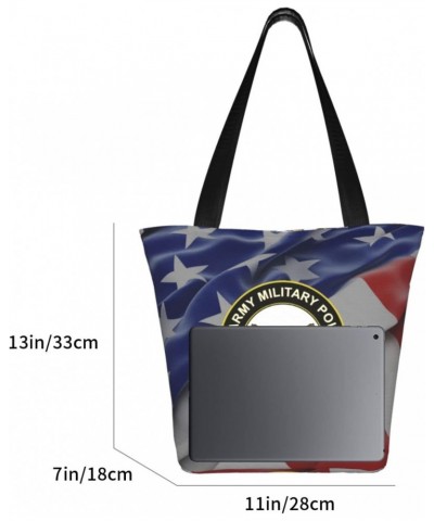 United States Army Veteran Military Police Veteran Women'S Casual One Shoulder Carry Shopping Bag Large Capacity Working Stor...