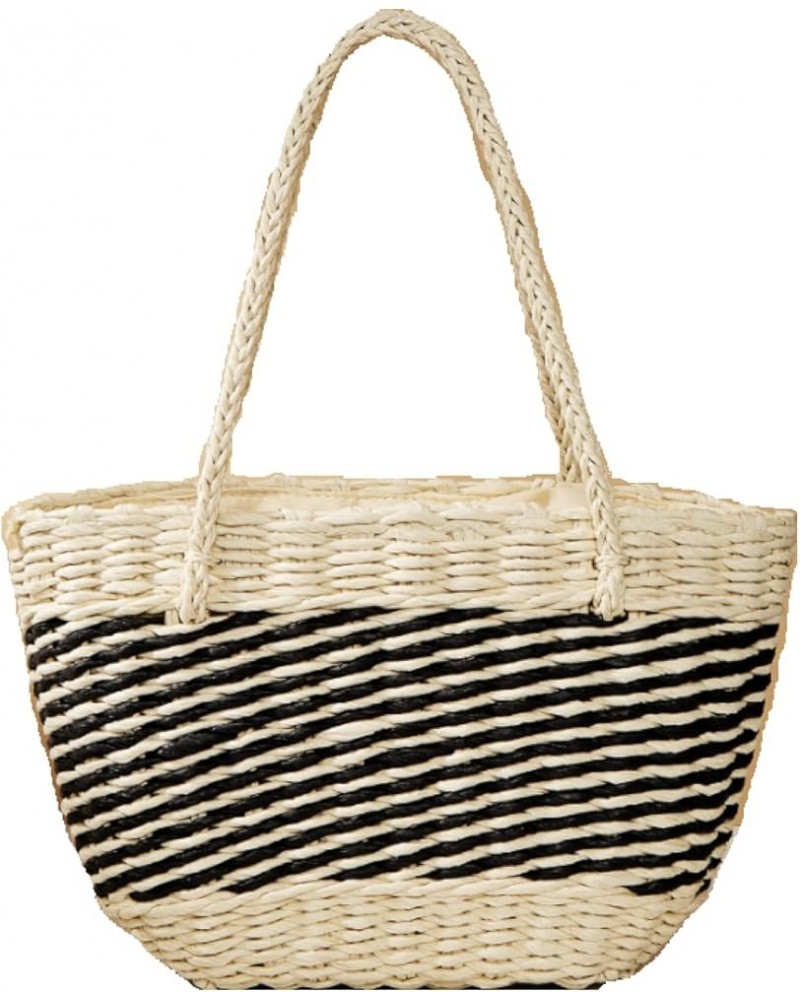 Straw bag, beach bag, shoulder bag, women's bag, vacation bag, handbag, woven bag, camel, 39 * 13 * 22cm Beige 39*13*22cm $23...