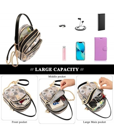 Small Crossbody Bag for Women with Compartments,Long Strap Crossbody Purse Polyester Phone Purse Wallet Paw Print 5 $11.04 Cr...