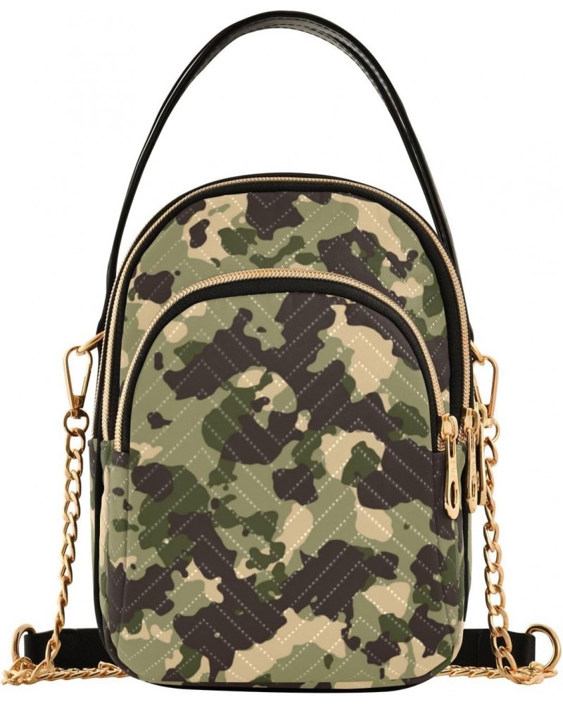 Camo Crossbody Bags for Women Crossbody Purses Sling Bag with Chain Strap for Travel Daily Use $11.44 Crossbody Bags