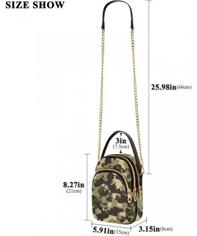 Camo Crossbody Bags for Women Crossbody Purses Sling Bag with Chain Strap for Travel Daily Use $11.44 Crossbody Bags