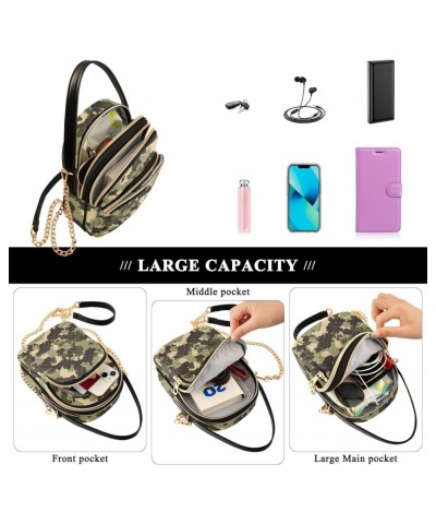 Camo Crossbody Bags for Women Crossbody Purses Sling Bag with Chain Strap for Travel Daily Use $11.44 Crossbody Bags