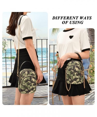 Camo Crossbody Bags for Women Crossbody Purses Sling Bag with Chain Strap for Travel Daily Use $11.44 Crossbody Bags