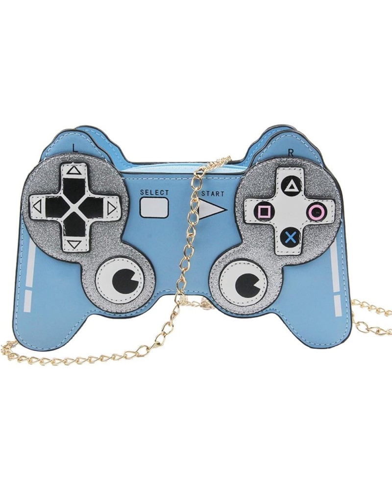 Camera Gamepad Shaped Purse for Women Crossbody Bag Novel Fashion Girls PU Cute Shoulder Messenger Bag Blue $22.41 Totes