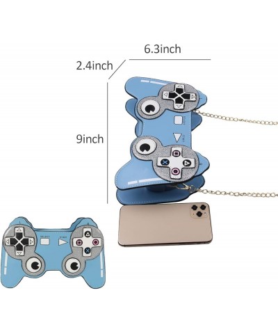 Camera Gamepad Shaped Purse for Women Crossbody Bag Novel Fashion Girls PU Cute Shoulder Messenger Bag Blue $22.41 Totes