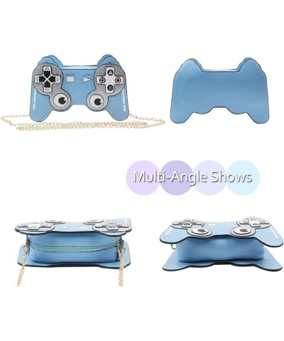 Camera Gamepad Shaped Purse for Women Crossbody Bag Novel Fashion Girls PU Cute Shoulder Messenger Bag Blue $22.41 Totes