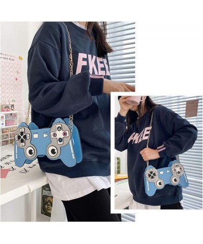 Camera Gamepad Shaped Purse for Women Crossbody Bag Novel Fashion Girls PU Cute Shoulder Messenger Bag Blue $22.41 Totes