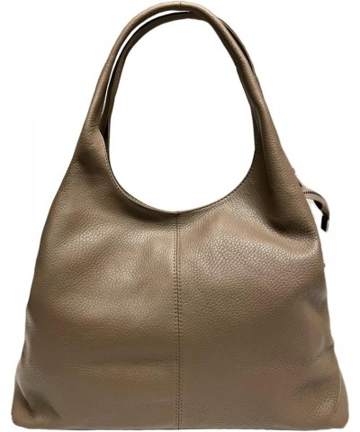 Women's Leather Bag | Black | Shoulder Bag | Genuine Leather | Made in Italy | Samona Model Taupe $76.65 Shoulder Bags