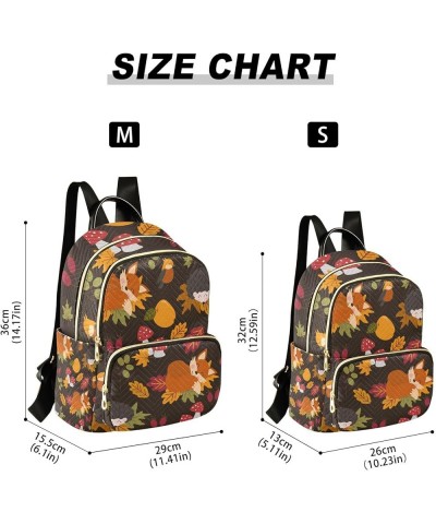 Women Backpack Fox Mushroom Hedgehog Bird Anti-Theft Travel Backpack with Luggage Belt Lightweight Handbag Lady Purse Roomy D...