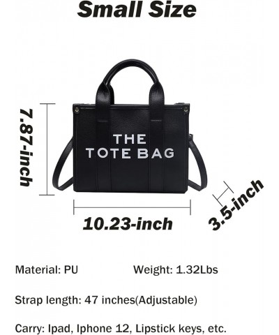 Tote Bags for Women, Leather Mini Tote Bag with Zipper, Shoulder/Crossbody/Handbag(11 * 8.26 * 4.3 in) Black $16.00 Totes