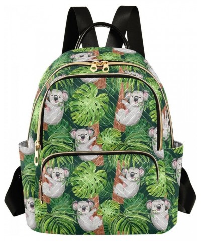 Cute Koala Bear Wild Animal Palm Leaves Casual Fashion Polyester Travel Rucksack Shoulder Bag Color Medium $22.19 Backpacks