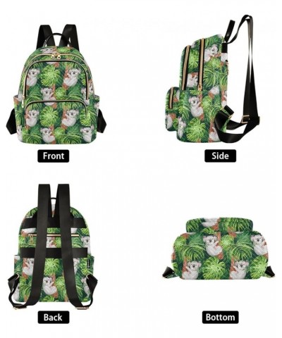 Cute Koala Bear Wild Animal Palm Leaves Casual Fashion Polyester Travel Rucksack Shoulder Bag Color Medium $22.19 Backpacks