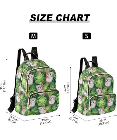 Cute Koala Bear Wild Animal Palm Leaves Casual Fashion Polyester Travel Rucksack Shoulder Bag Color Medium $22.19 Backpacks