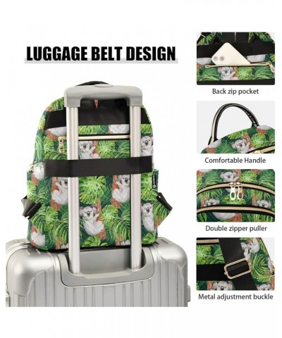 Cute Koala Bear Wild Animal Palm Leaves Casual Fashion Polyester Travel Rucksack Shoulder Bag Color Medium $22.19 Backpacks