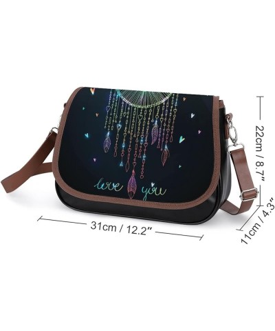 Women's Crossbody Bags Leather Satchel Printed Casual Shoulder Messenger Bags Dream Sky Little Girl Color2 $22.43 Hobo Bags