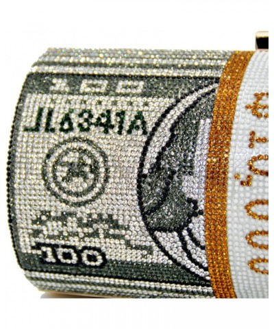 Money Clutch Purse Stack of Cash Clutch Purses Women Crystal Evening Bags Rhinestones Handbags Green $25.91 Evening Bags