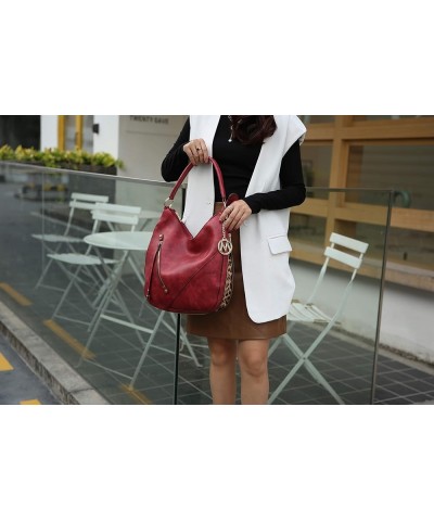 Hobo Purses for Women – PU Leather Handbag Womens Hobo Shoulder bag – Fashion Top Handle Lisanna Cognac Brown $34.19 Hobo Bags