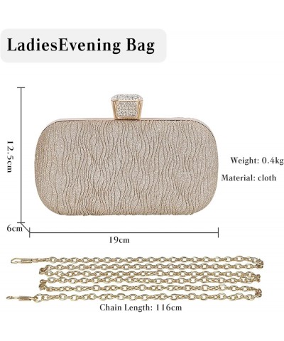 Womens Evening Bag Sparkly Sequins Handbag Glitter Clutch Bag Elegant Shoulder Bag Gold $28.75 Evening Bags