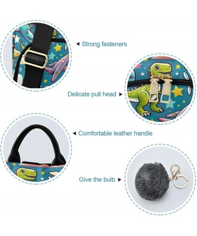 Cute Cartoon Birds Women's Backpack Purse Anti Theft Casual Fashion Bag with Pompom Blue Sky Dinosaurs Aircrafts $26.99 Backp...