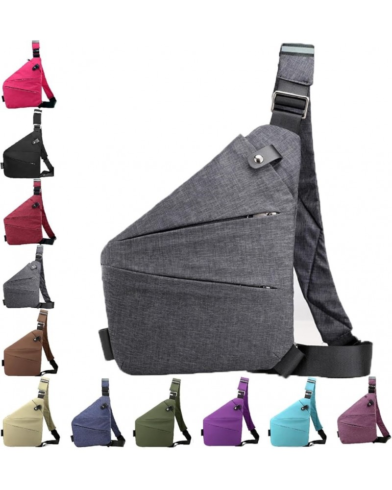 Anti Theft Bag, Cross Body Travel Bag,Anti Theft Travel Bag,Slim Sling Bag Cross Body Light Gray $9.80 Others