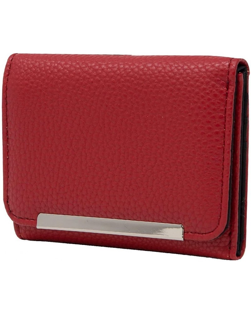 Solid Textured Anna RFID Wallet One Size Red $10.66 Wallets