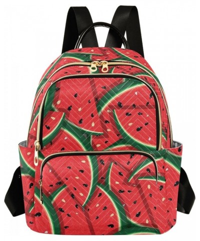 Fresh Slices Of Red Watermelon Women Backpack Purse Shoulder Bag Color Small $14.19 Backpacks