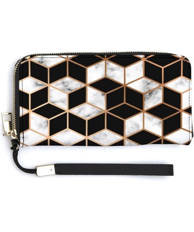 Long Clutch Wallet, Long Handbag with Wristlet Strap, PU Leather Zip Purse Multi 19 $15.63 Wristlets