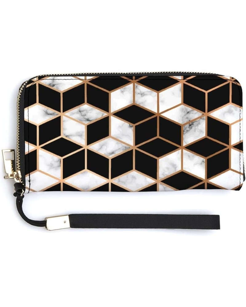 Long Clutch Wallet, Long Handbag with Wristlet Strap, PU Leather Zip Purse Multi 19 $15.63 Wristlets