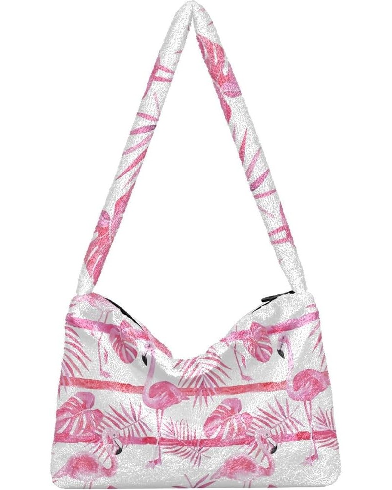 Tropical Pineapples Palm Leave Women's Bag, Comfy Shoulder Bag, Shoulder Handbag Women Tropical Leaves Stripes Flamingo $13.9...