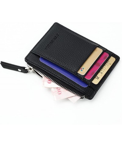 Business Card Holders Wallet Business Card Holder Pu Leather Coin Pocket Bus Card Organizer Purse Bag Men Women Multi-Color S...