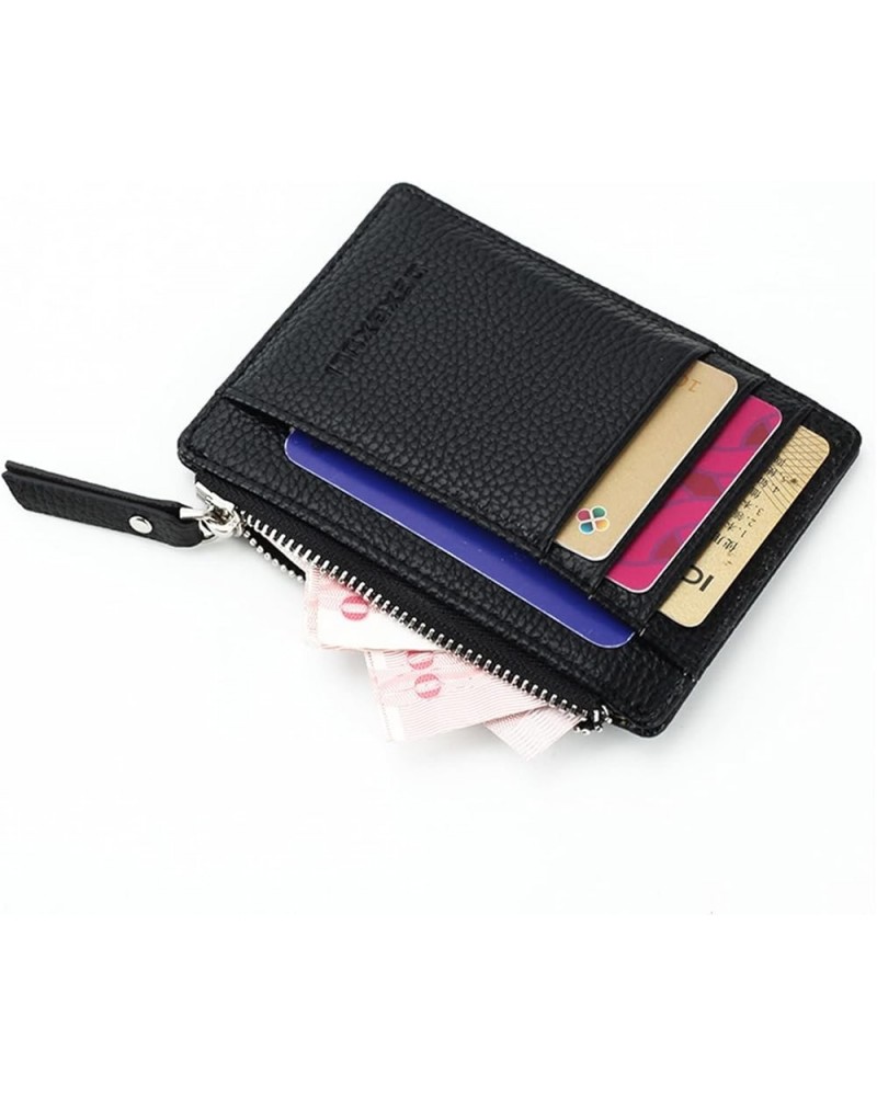 Business Card Holders Wallet Business Card Holder Pu Leather Coin Pocket Bus Card Organizer Purse Bag Men Women Multi-Color S...